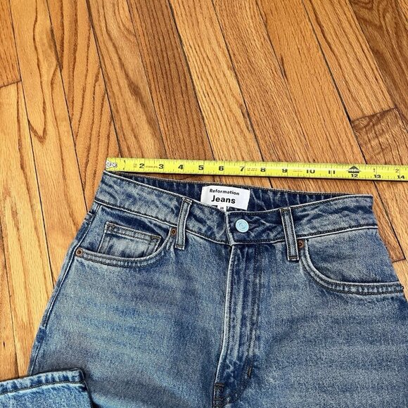 Reformation NWT Liza Ultra High Rise Straight Jeans in Malta Blue Size 26 - Picture 9 of 9